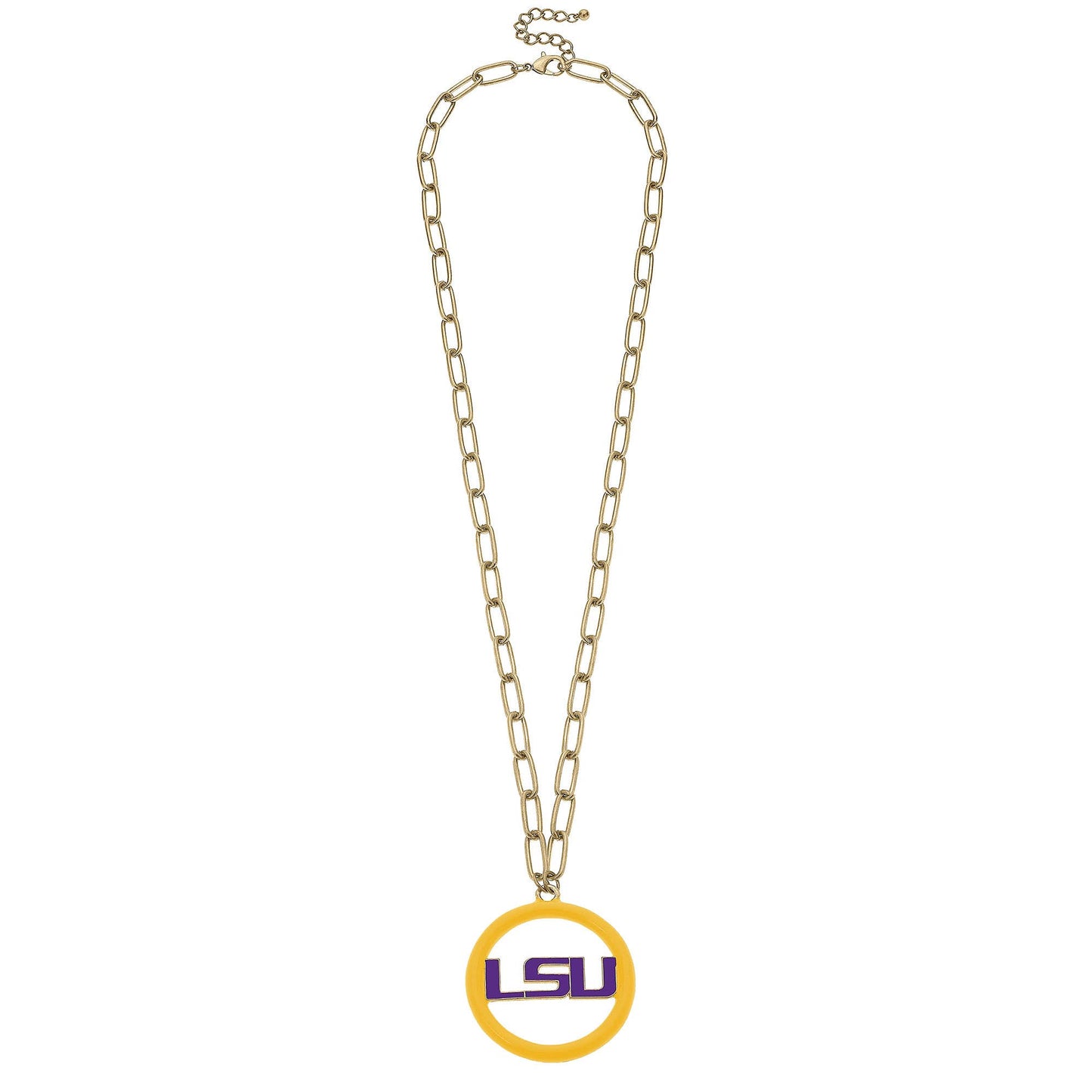 LSU Tigers Logo Medallion Necklace