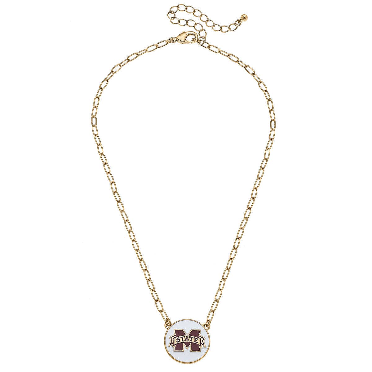 Mississippi State Bulldogs Enamel Disc Pendant Necklace