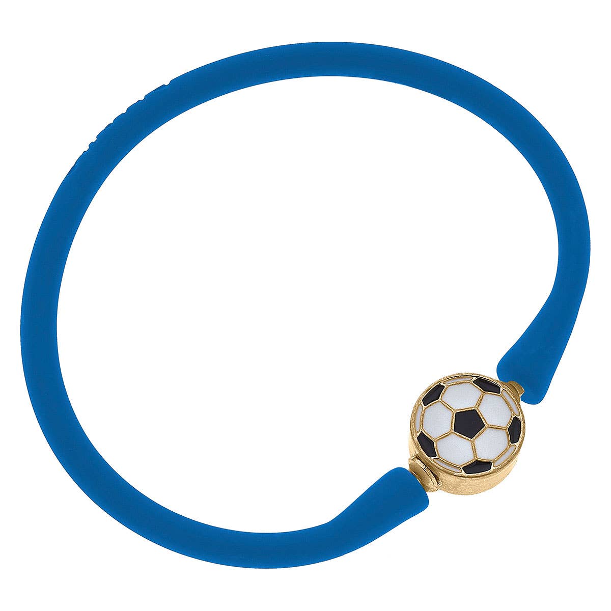 Enamel Soccer Ball Silicone Bali Bracelet