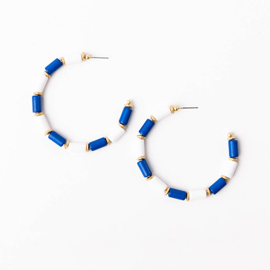 Earrings Cara Blue & White