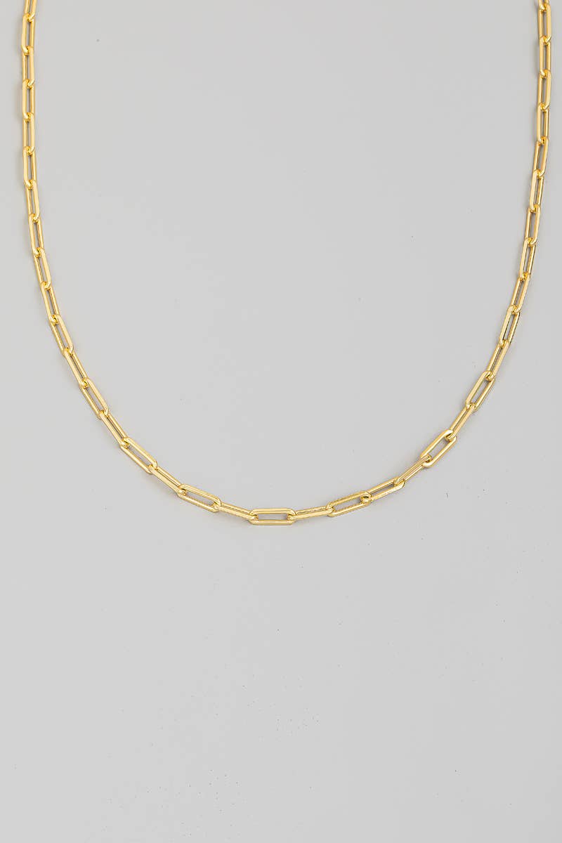 Oval Cable Chain Link Necklace