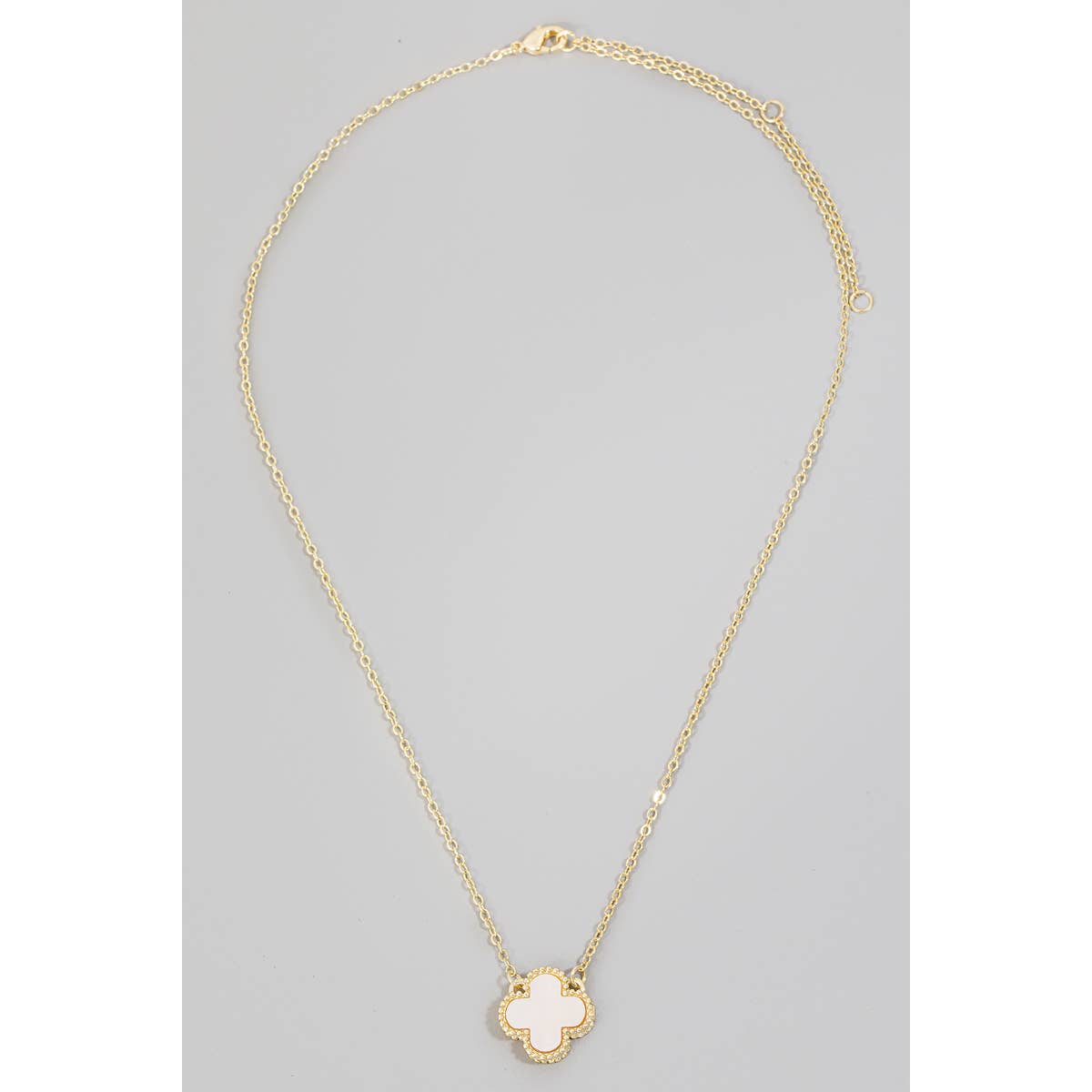 Shell Clover Pendant Chain Necklace